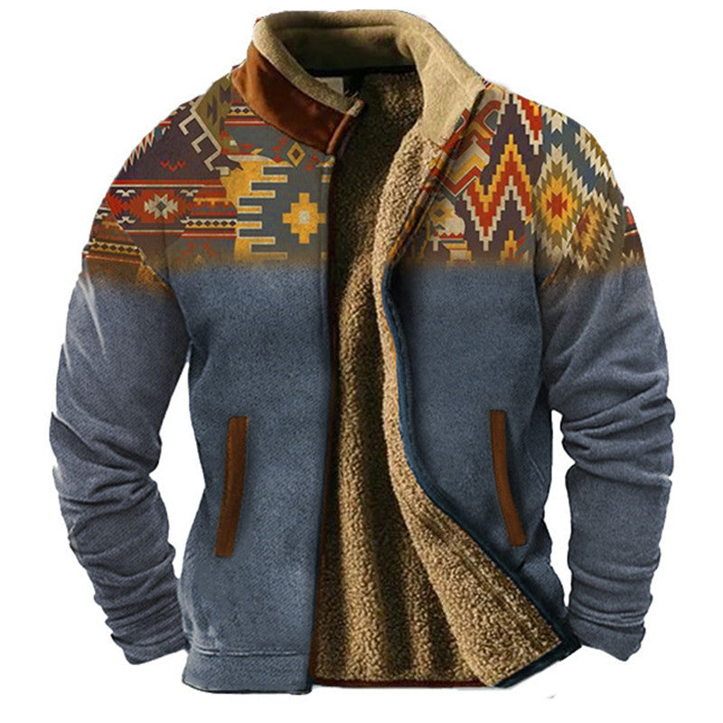 Fashion Casual Men's Fleece Jacket Coat