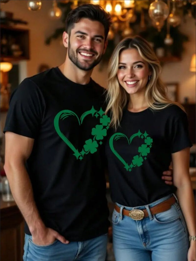 Love Valentine'S Day T-Shirt,   Couple T-Shirt, Couple Christmas, Fashion Casual T-Shirt, Short-Sleeved T-Shirt