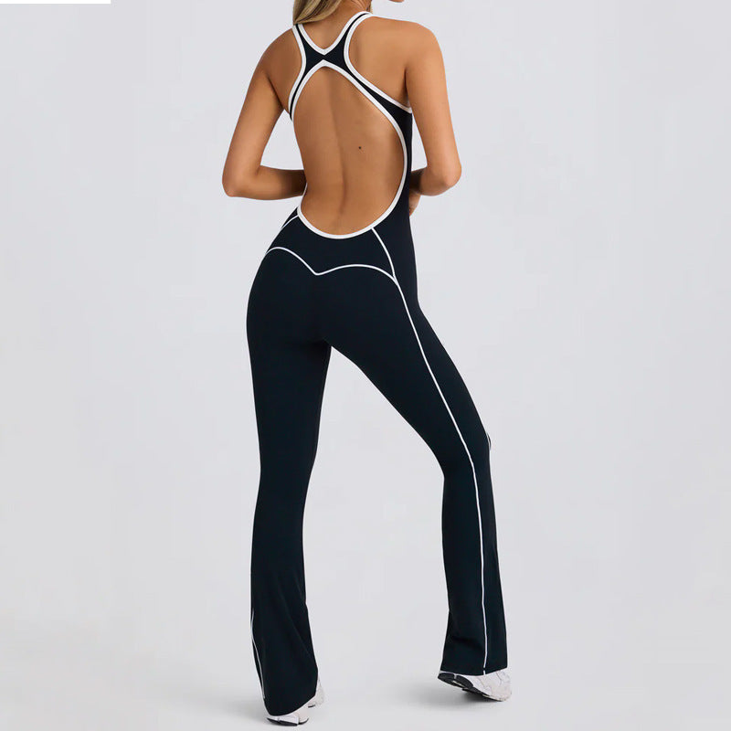 Yoga Jumpsuit Women's Beauty Back Color Matching