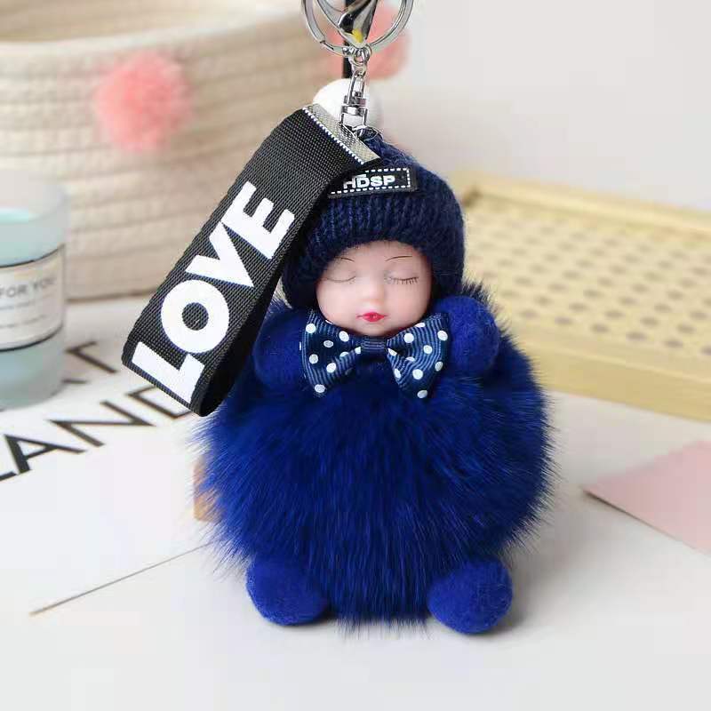 Cute Sleeping Doll Plush Doll Keychain Pendant Backpack