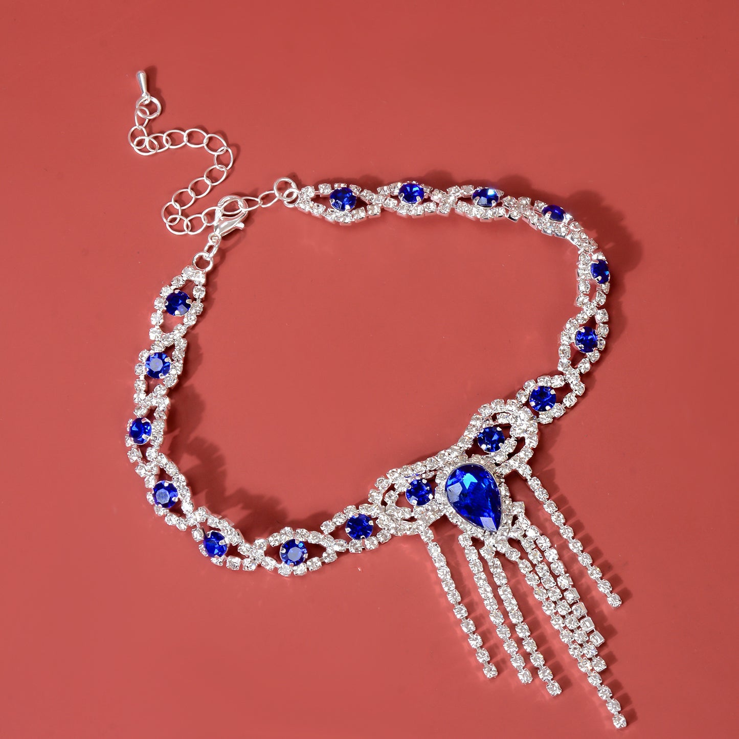 Fashion Fashion Style Tassel Blue Rhinestone Anklet