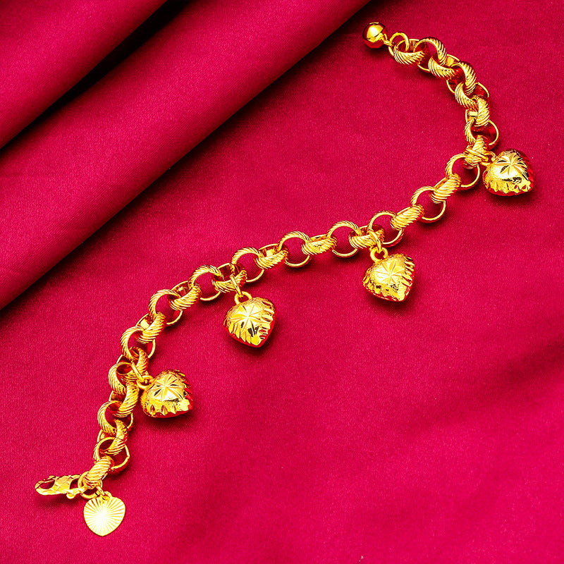 Vietnam Placer Gold Girls Fashion Hollow Bracelet