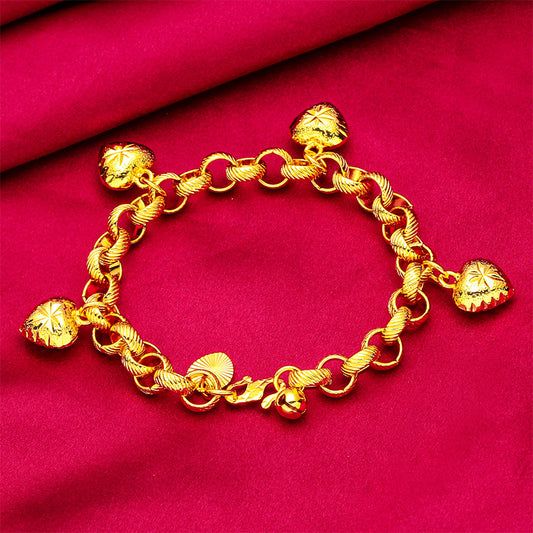 Vietnam Placer Gold Girls Fashion Hollow Bracelet