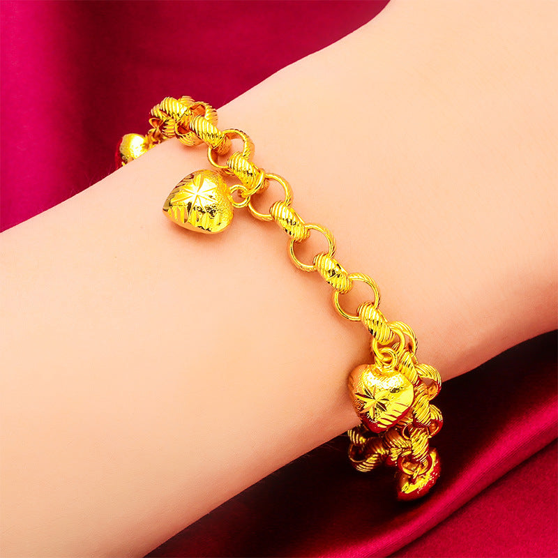 Vietnam Placer Gold Girls Fashion Hollow Bracelet